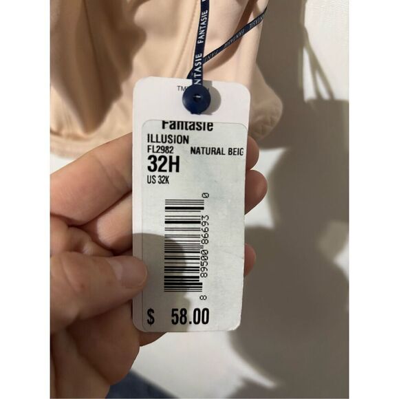 Brand New Fantasie Lingerie Women's Size 32H Side Support Tan Lace Bra - Picture 3 of 6